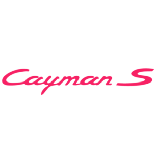 Sticker Porsche Cayman S Logo en fuchsia