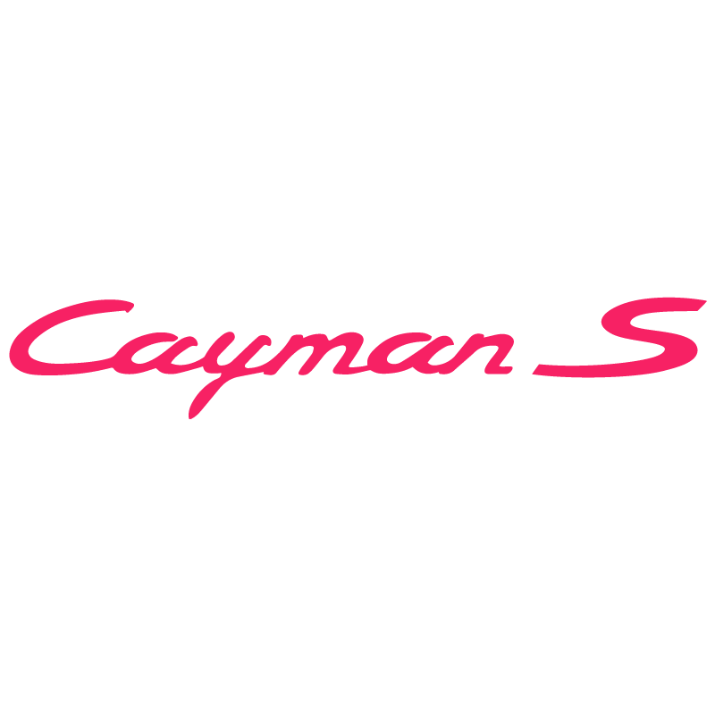 Sticker Porsche Cayman S Logo en fuchsia
