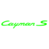 Sticker Porsche Cayman S Logo en vert fluo