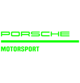 Sticker Porsche Motorsport en vert fluo