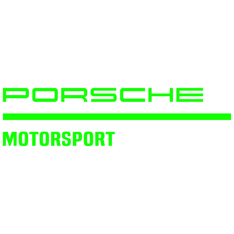 Sticker Porsche Motorsport en vert fluo