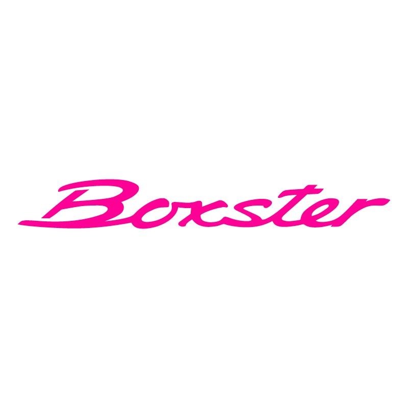 Sticker Porsche 718 Boxster Logo en rose fluo