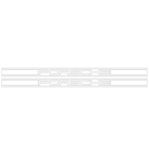 Kit Stickers Bandes Latérales Porsche Logo