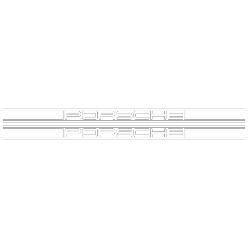 Kit Stickers Bandes Latérales Porsche Logo
