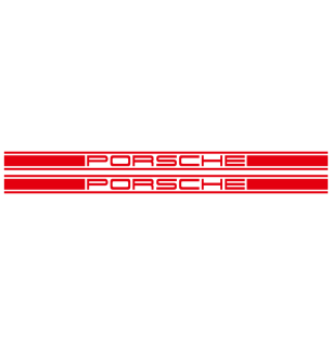 Kit Stickers Bandes Latérales Porsche Logo