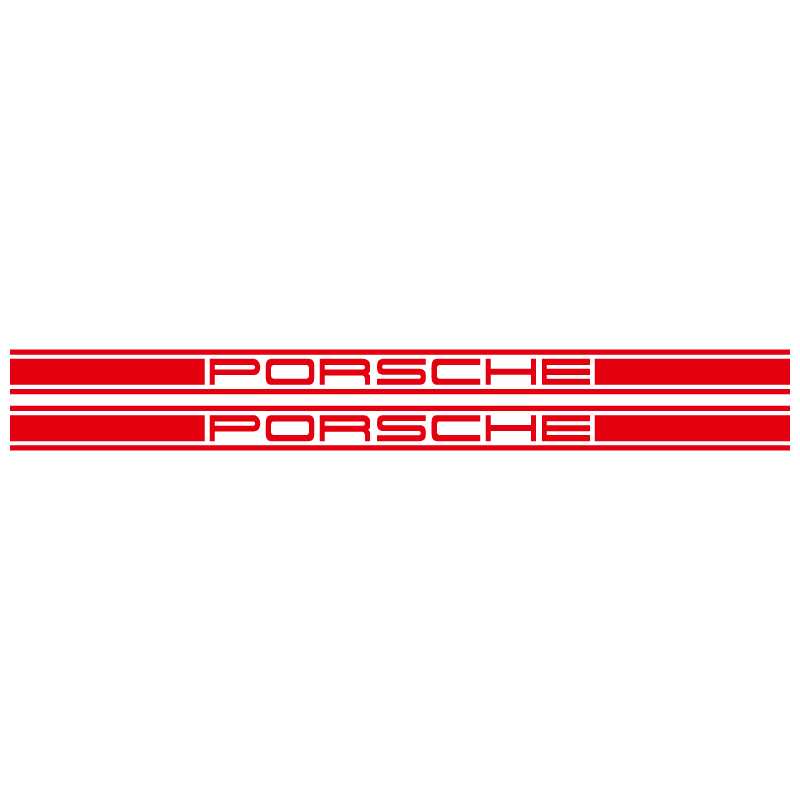 Kit Stickers Bandes Latérales Porsche Logo