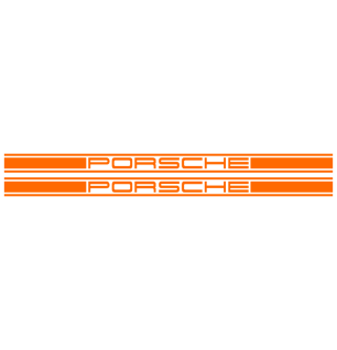 Kit Stickers Bandes Latérales Porsche Logo