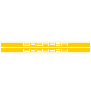 Kit Stickers Bandes Latérales Porsche Logo
