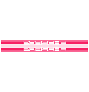 Kit Stickers Bandes Latérales Porsche Logo