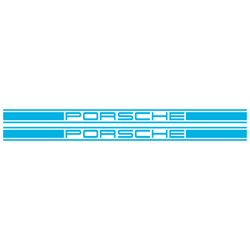 Kit Stickers Bandes Latérales Porsche Logo