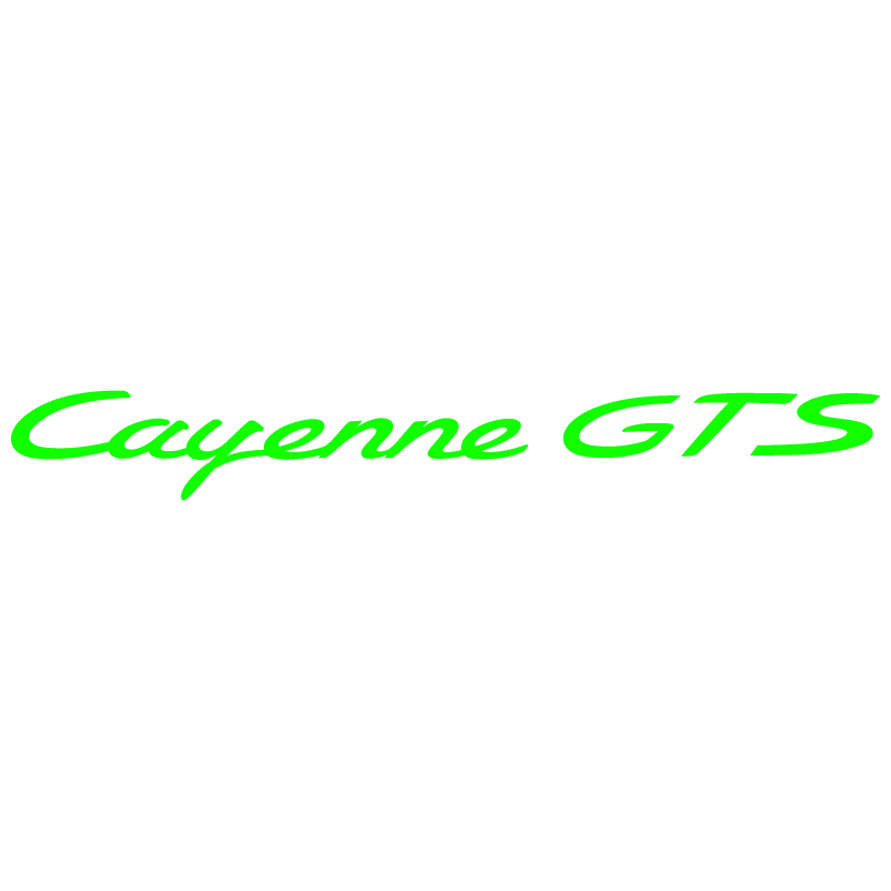 Sticker Porsche Cayenne GTS en vert fluo