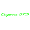 Sticker Porsche Cayenne GTS en vert fluo