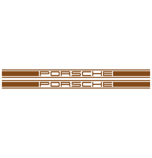 Kit Stickers Bandes Latérales Porsche Logo
