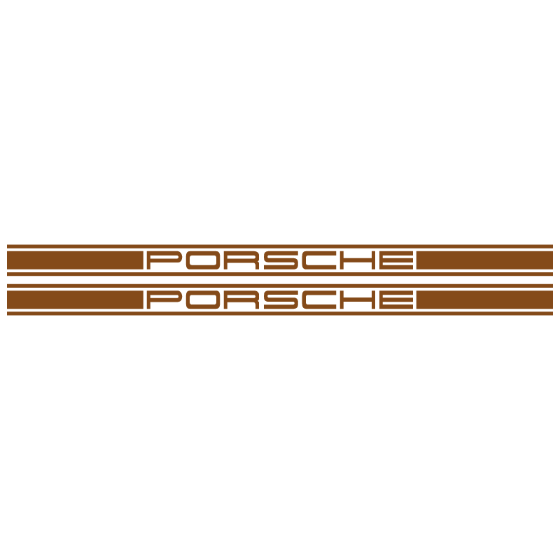 Kit Stickers Bandes Latérales Porsche Logo