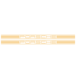Kit Stickers Bandes Latérales Porsche Logo