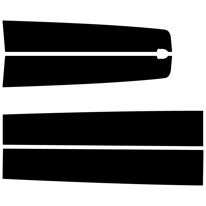 Kit Stickers Bandes Porsche 911 Turbo S Exclusive en noir