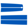 Kit Stickers Bandes Porsche 911 Turbo S Exclusive en bleu