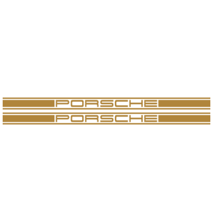 Kit Stickers Bandes Latérales Porsche Logo