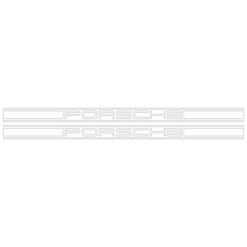 Kit Stickers Bandes Latérales Porsche Logo