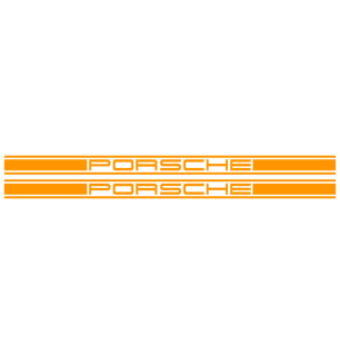 Kit Stickers Bandes Latérales Porsche Logo