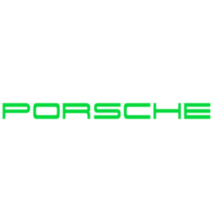 Sticker Porsche Lettrage Logo en vert lime