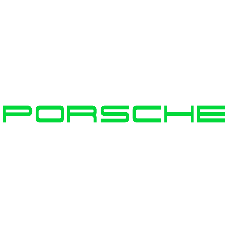 Sticker Porsche Lettrage Logo en vert lime