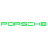 Sticker Porsche Lettrage Logo en vert lime