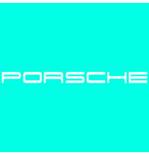 Sticker Porsche Lettrage Logo en pochoir pour peinture