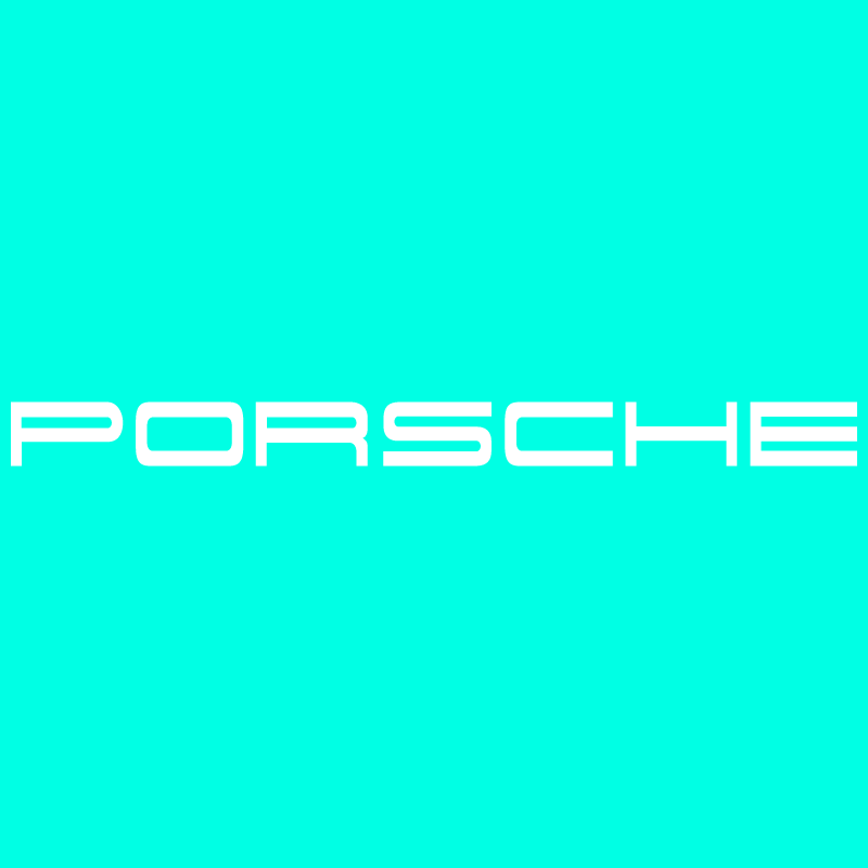 Sticker Porsche Lettrage Logo en pochoir pour peinture