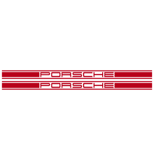 Kit Stickers Bandes Latérales Porsche Logo