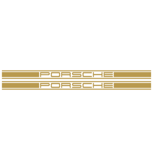 Kit Stickers Bandes Latérales Porsche Logo