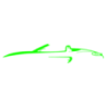 Sticker Porsche Motorsport en vert fluo