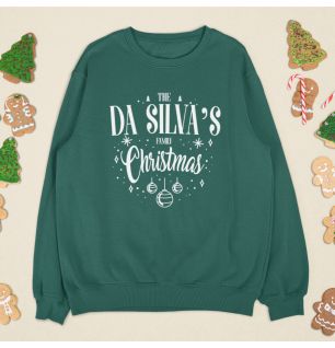 Christmas Sweatshirt with Family Name to Personalize