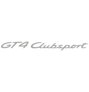Sticker Porsche GT4 Clubsport en gris clair
