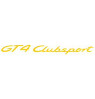 Sticker Porsche GT4 Clubsport en jaune