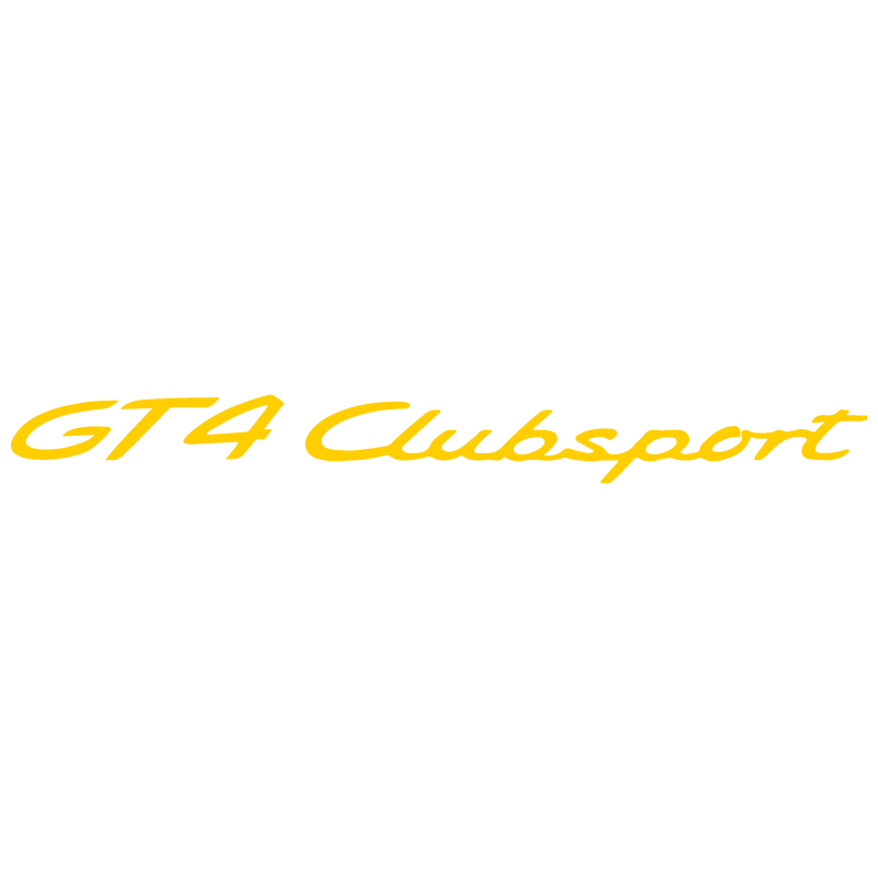 Sticker Porsche GT4 Clubsport en jaune