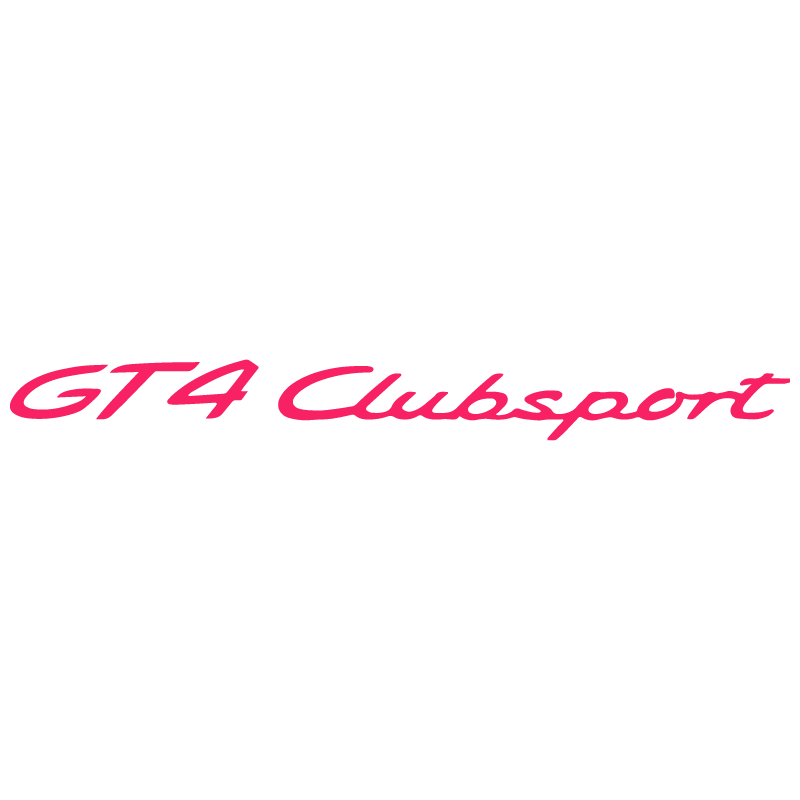 Sticker Porsche GT4 Clubsport en fuchsia