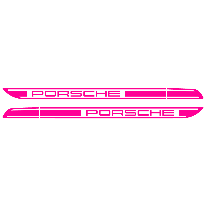 Kit Stickers Bandes Porsche Cayman / Boxster 987 en rose fluo