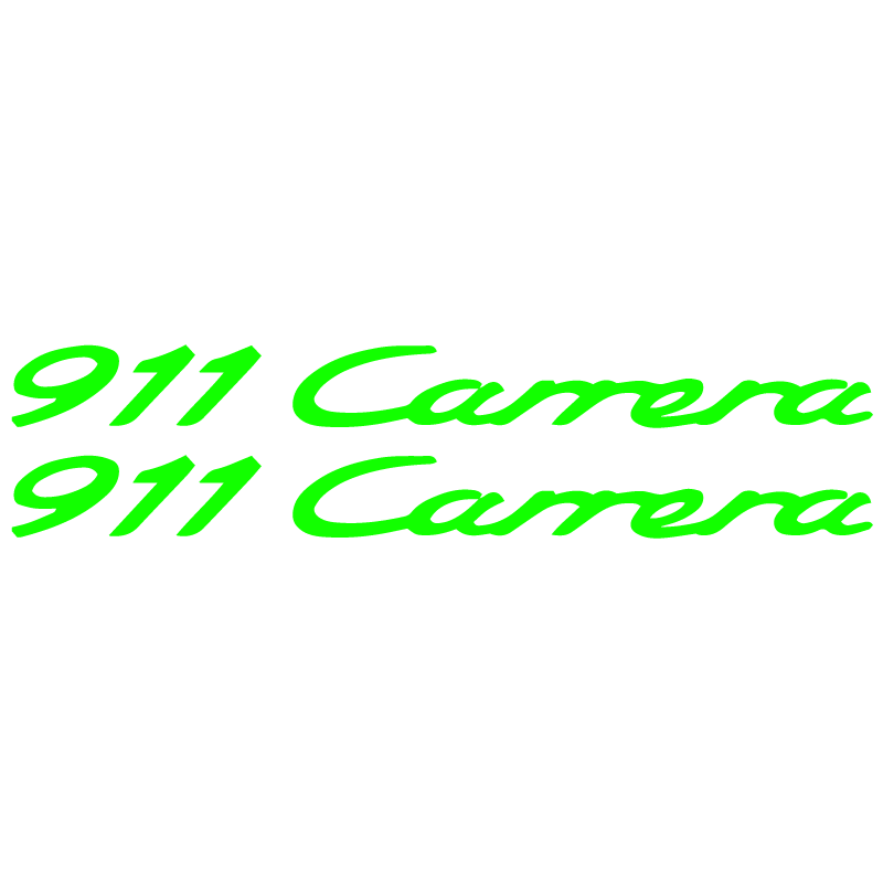 Kit de 2 Stickers pour Flancs Porsche 911 Carrera en vert fluo
