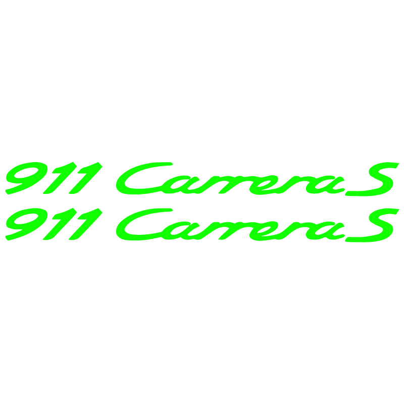 Kit de 2 Stickers pour Flancs Porsche 911 Carrera S en vert fluo