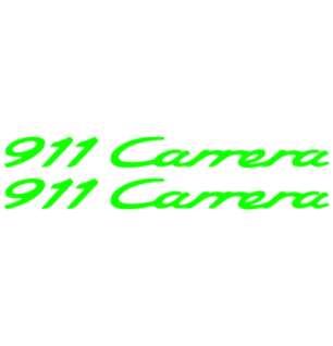 Kit de 2 Stickers pour Flancs Porsche 911 Carrera Cabriolet en vert fluo
