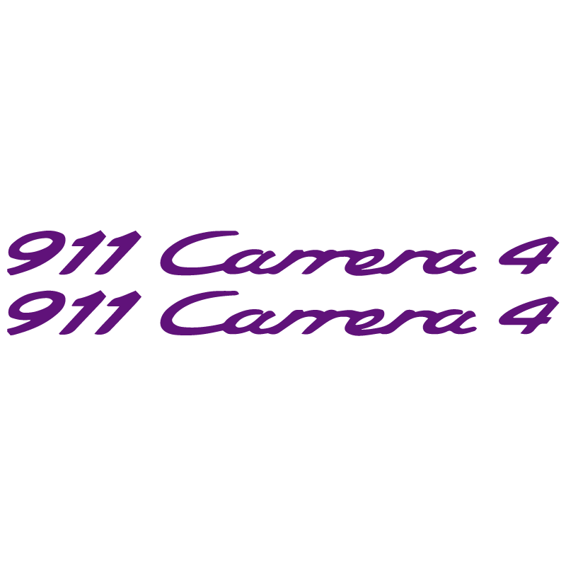 Kit de 2 Stickers pour Flancs Porsche 911 Carrera 4 en prune