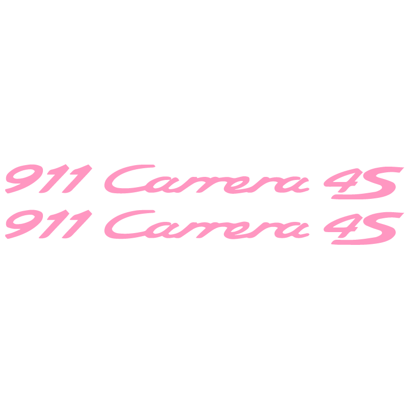 Kit de 2 Stickers pour Flancs Porsche 911 Carrera 4S en rose