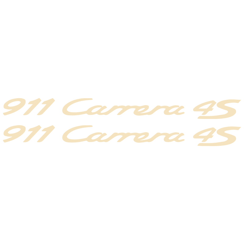 Kit de 2 Stickers pour Flancs Porsche 911 Carrera 4S en ivoire