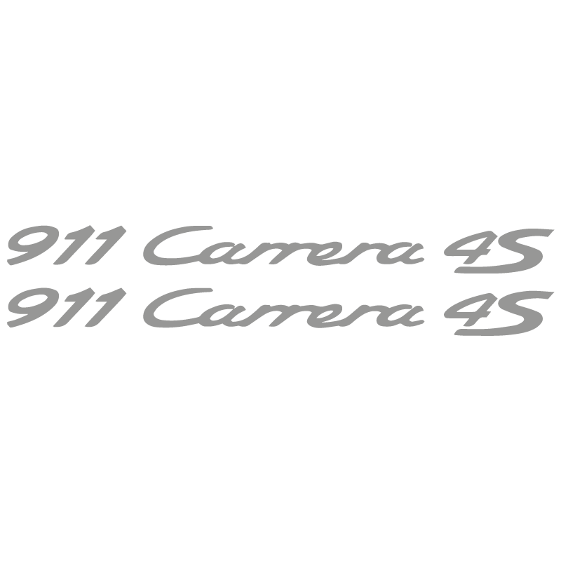 Kit de 2 Stickers pour Flancs Porsche 911 Carrera 4S en argent