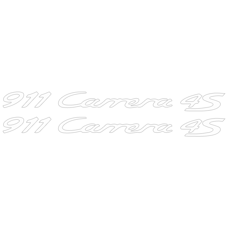 Kit de 2 Stickers pour Flancs Porsche 911 Carrera 4S en blanc mat