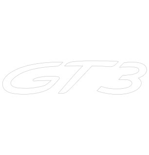 Sticker Porsche 911 GT3 en blanc