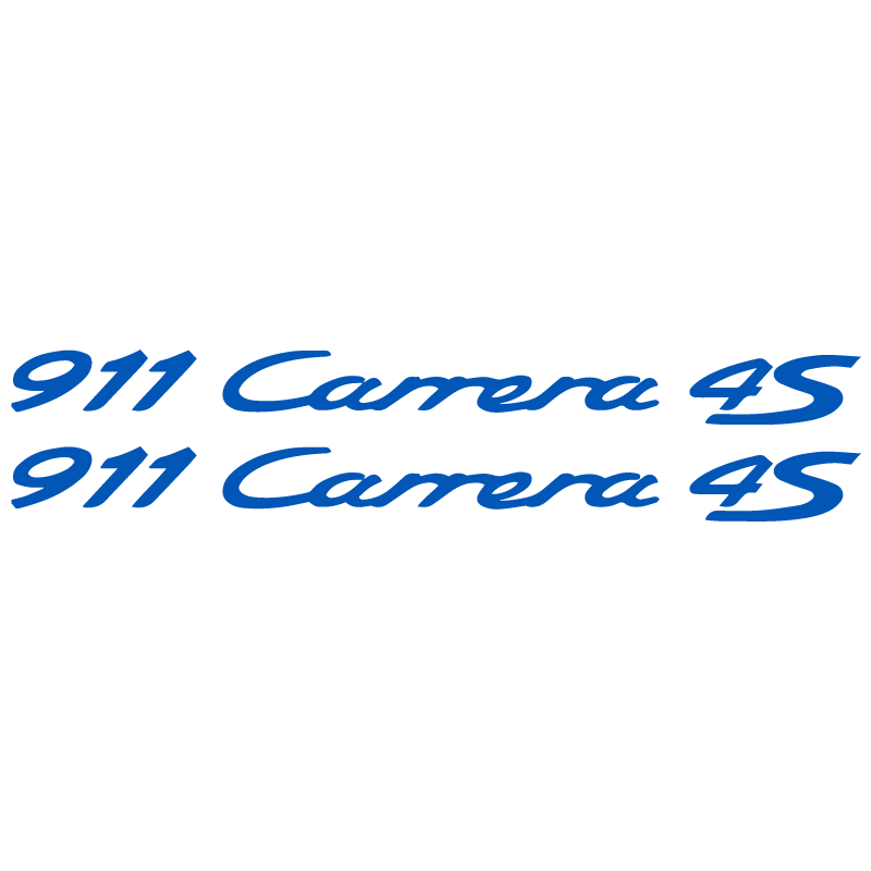 Kit de 2 Stickers pour Flancs Porsche 911 Carrera 4S Cabriolet en bleu