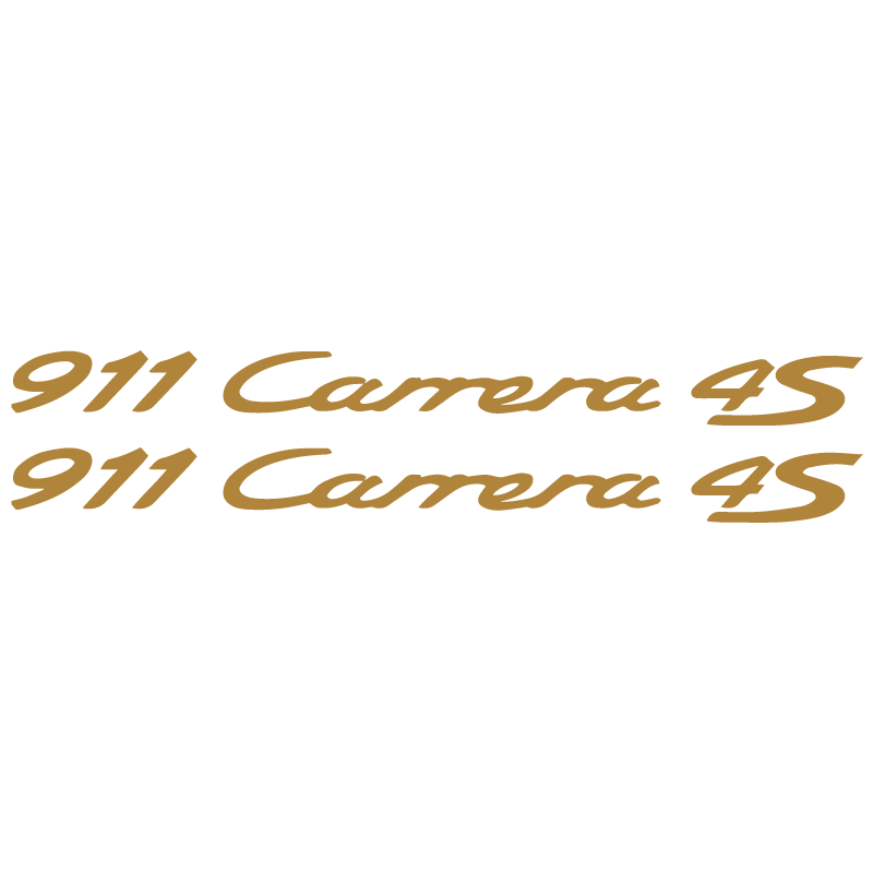Kit de 2 Stickers pour Flancs Porsche 911 Carrera 4S Cabriolet en or