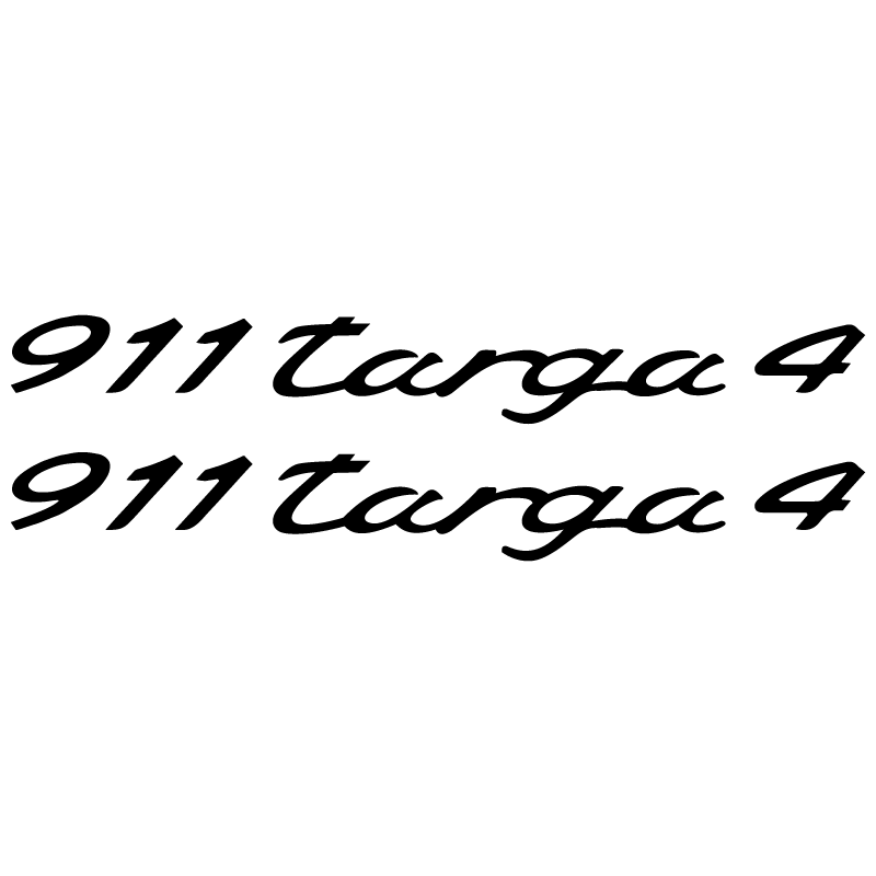Kit de 2 Stickers pour Flancs Porsche 911 Carrera Targa 4 en noir